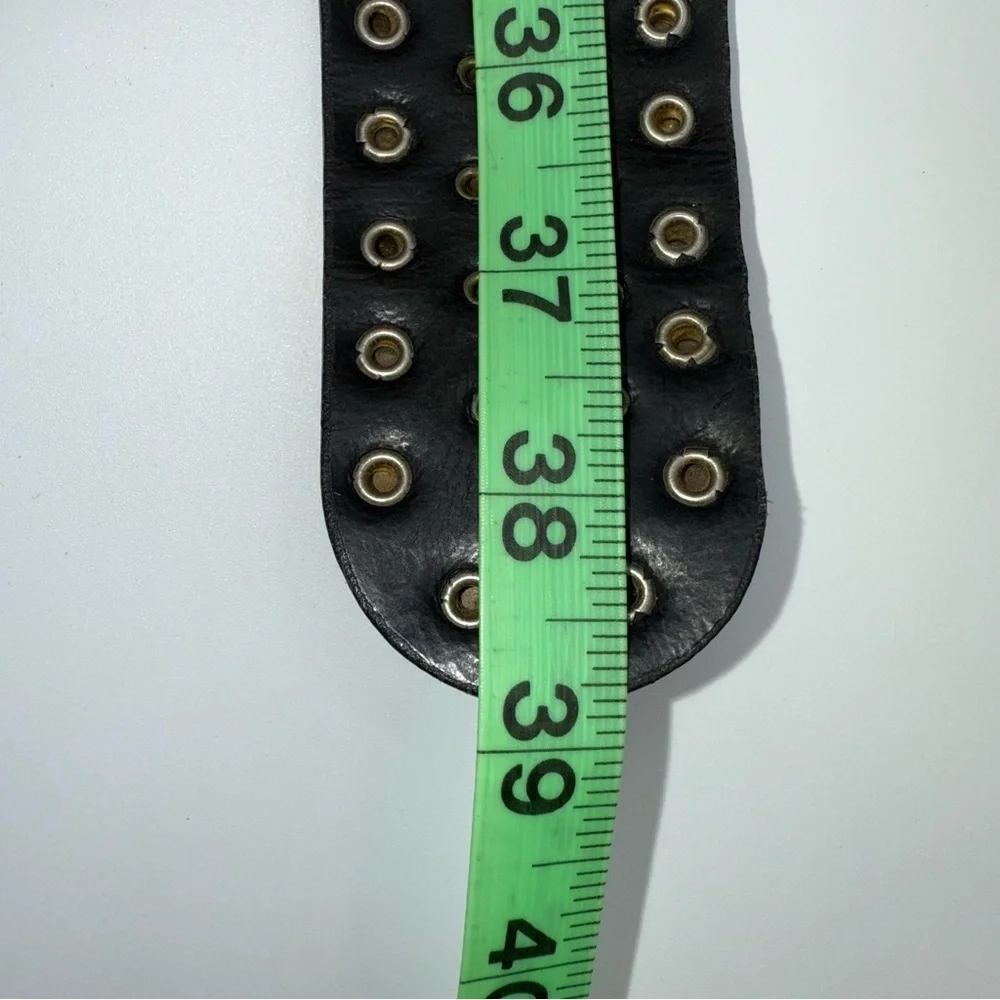 NANNI Brown Studded Leather Belt Made in Italy Sz 84/34. 39” - Picture 5 of 13